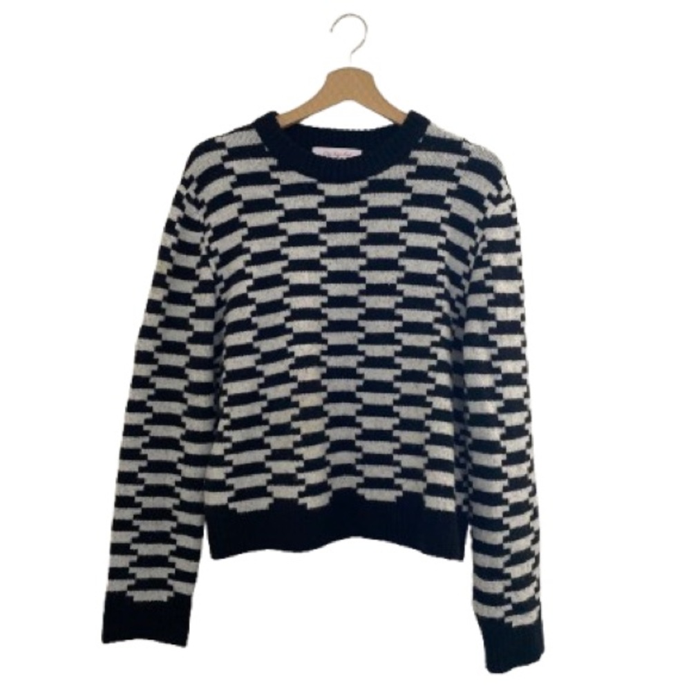 Lisa Says Gah Monochrome Patterned Sweater